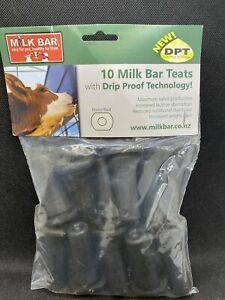 Milk Bar Teat Rubber 10 Pack for Calf Feeding  - With Drip Proof Technology