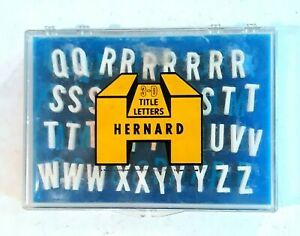HERNARD 3-D TITLE LETTERS &amp; NUMBERS Set w/ HARD CASE Model PS 34