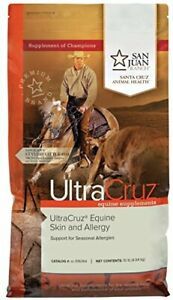 UltraCruz Equine Skin and Allergy Supplement for Horses 10 lb Pellet 80 Day S...