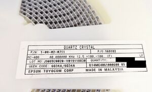 Epson Toyocom SMD Quartz Crystal MC-406 | 0.040000MHz | 12.PF | 100PPM |10 Stck