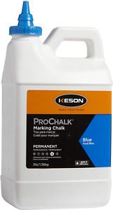 Keson PM103BLUE ProChalk Permanent Chalk, Blue, 3-Pounds
