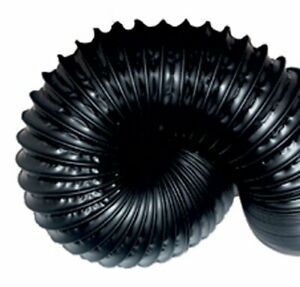 Dust Collector Hose Replacement 4 In X 50 Ft Black Flexible Self Grounding Wire