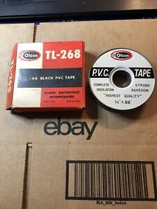 Vintage Metal Olson PVC Tape In Original Box Nice Collectible Tin Clean !
