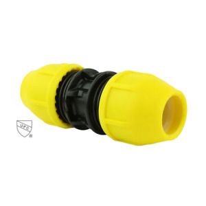 HOME-FLEX Underground Gas Pipe Adapter Compression Fitting Yellow Poly 1/2 x 1/2