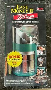 Easy Money Motorized Coin Bank AC Adapter Automatically Sorts, Stacks in Wrapper