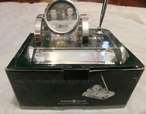 Howard Miller Prominence Desk Set - Clock, Photo Frame, Pen Holder, and Pen