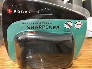 FORAY Battery-powered pencil sharpener-black Uses 4 AA Batteries (not included)