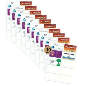 1InTheOffice Business Card Sheet Protectors for 3 Ring Binder, Plastic Sleeve...