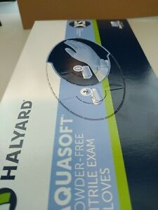 PURPLE NITRILE GLOVES by Halyard 300 EXAM POWDER FREE 9.5&#034; LENGTH