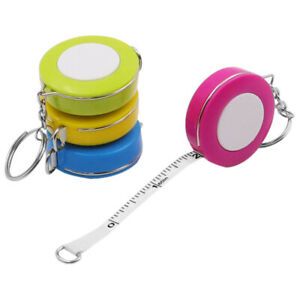 Cute Candy Color Round Tape Measure With Keychain DIY Tailoring Measuring Tool