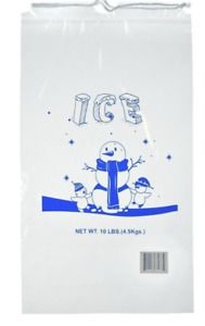 10 LB LBS Plastic Ice Bags (Set of 500)
