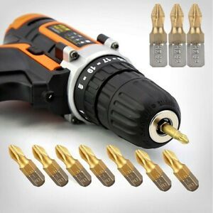 Alloy Steel 20pcs Screwdriver Bits Cross Hex Shank PH2 1/4 Inch 25mm Long