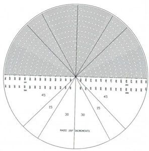 14&#034;  Optical Comparator Mylar Chart - North American Made