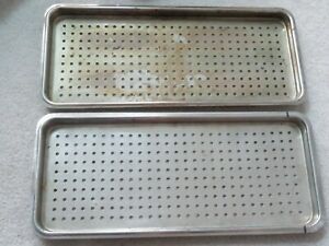 (2) Tuttnauer Autoclave Sterilizer Stainless Tray 2340 2540 2340M 2540M E EA EZ