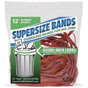 Alliance Rubber 08994 SuperSize Bands, 12&#034; Red Large Heavy Duty Latex Rubber 4