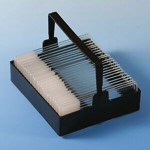 GLOBE SCIENTIFIC 513220 Slide Staining Rack,Black