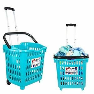 dbest products Bigger Gocart 5 Pack Grocery Cart Rolling Shopping Laundry Bas...