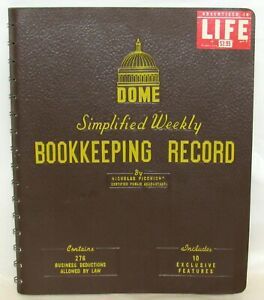 1971 Dome Simplified Weekly Bookkeeping Record No. 600 By Nicholas Picchione