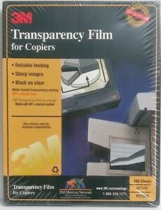 3M Transparency Film PP2500 For Overhead Projectors 100 Sheets 8.5&#034;x11&#034; - SEALED