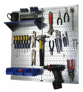 Wall Control Metal Pegboard Organizer Utility Tool Storage and Garage Pegboar...