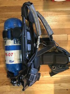 Drager PSS7000 4500psi 45min SCBA Pack Frame Harness PASS Sentinel Mask + COM