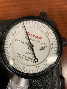 Starrett Cat. No.82 dial bore gage &amp; master set ring, 1.000 with .0001 indicator