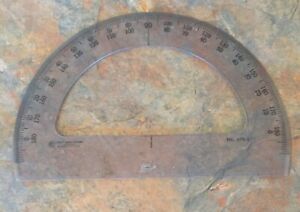 Two C-Thru Plastic Protractor #476 6 Inch - Good Condition