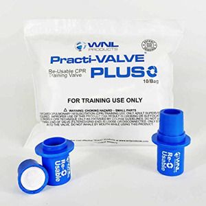 WNL Products 5000RTV Practi-Valve Plus Reusable CPR Training Valve Includes 10
