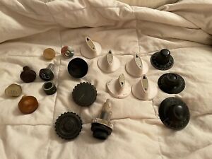 Lot of Bakelite plastic knobs Valve Radios appliance vintage restoration marbled
