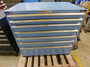 STOR-LOC 7 DRAWER INDUSTRIAL CABINET 43 1/2 X 28 X 41 1/2 MODULAR STORAGE TOOLS