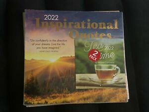 New 2022 Inspirational Quotes12 Month Calendar 1112 w/TeaTime Bonus Mini