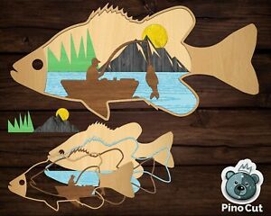 Fish svg, Fish dxf, Laser cut files, 3d fish, Glowforge Fish File SVG, Home deco