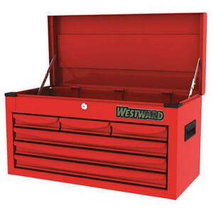 WESTWARD 48RJ70 Powder Coated Red,Light Duty,Top Chest