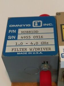 OMNIYIG INC FILTER DRIVER INC M2881DD NOS! Serial 4955  1.0 -4.0 GHz
