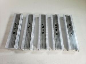Lot of 5 Suttle 66M1-50 Line CAT5 Punch Down Wiring Terminal Block With Cover