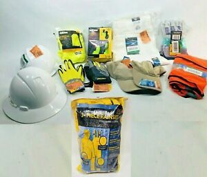 LOT Construction Worker Clothing - Hi Visibility Vest, Shirt, Gloves, Hard Hat
