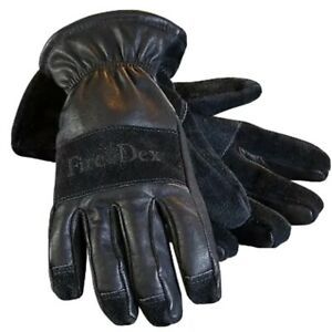 Fire-Dex Pro Full Finger Perfect Fit Soft Leather Gloves Medium - New