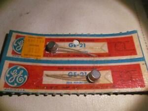 2 GE-21 PNP silicon Transistors gold plate leads (lot of 2) NIB