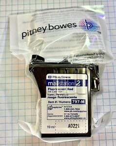 Authentic Pitney Bowes Mailstation2 Fluorescent Red Ink 797-M NEW