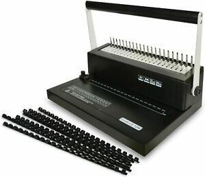 C-12 Binding Machine, 21-Hole, Value Kit 100 PCS 5/16&#039;&#039; Comb Binding Spines, Com