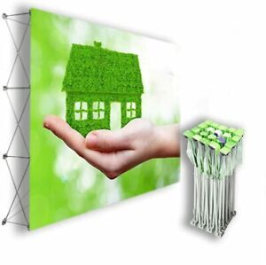 Tension Fabric Backdrop for Booth Frame Straight Pop Up Display Stand