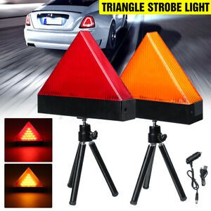 Car Triangle Warning Strobe Flashing Light Tripod Emergency Traffic Security US