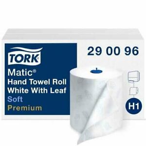 Tork Premium Soft Matic Hand Towel Roll, 2-Ply, White, 6 Rolls (TRK290096)