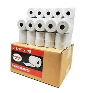 () 2 1/4 x 85 (48 GSM Paper thickness) Thermal Paper rolls Fits Most 1 Case