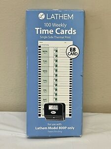 Lathem Time Time Card for Lathem Model 800P 4 x 9 Weekly 1-Sided 100/Pack E8100