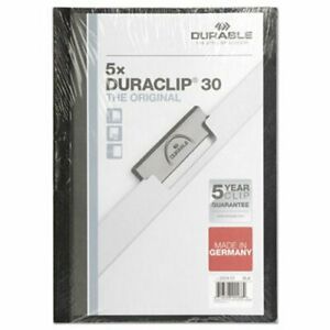 Durable DuraClip Report Cover, 8 9/10 x 11 1/5, Clear, 5 per pack (DBL220401)