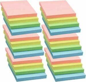 Sticky Notes 3x3 Sticky Notes 4 Pastel Color Self-Stick Notes 100 Sheets