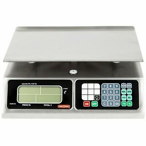Commercial Restaurant Shop 40 lb. LCD screen Digital Price Computing Scale