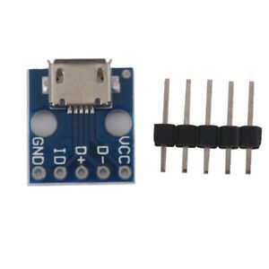 Pack of 30 B Type MICRO USB to 2.54mm DIP Pin Pitch Converter Pinboard