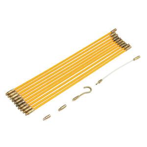 10Pieces Fiberglass Puller Cable Wire 4mm Rod Coaxial Electrical Kit 33cm